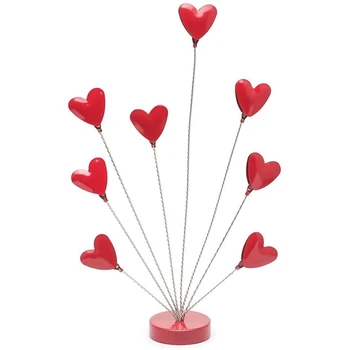 

Picture Frame Holder Card Photo Clips Holder Desk Stand for Memo Paper Note Photo Wedding Card Display (Red Heart)