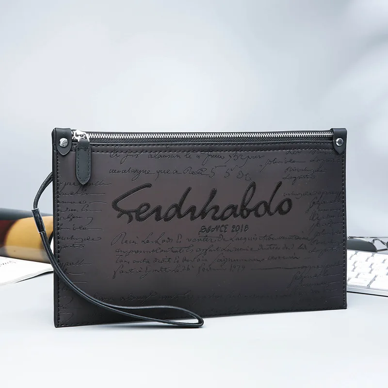 

Polo 2019 New Style MEN'S Handbag Large Capacity Clutch Microfiber Leather Embossed Business Fashion Hand Men's Bag