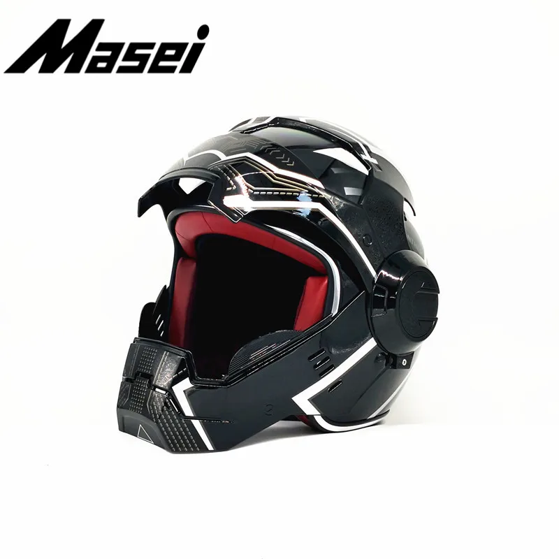Masei Железный человек шлем мотоциклетный винтажный Ретро-шлем пантера шлем с открытым лицом шлем-каска мотокросса внедорожный шлем для путешествий