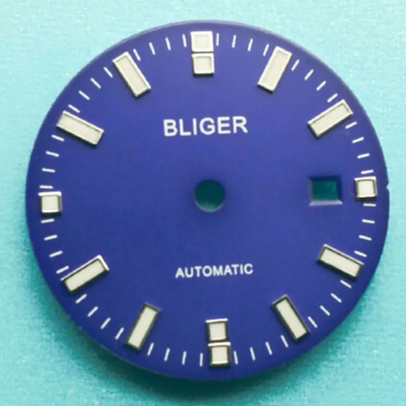 31,5 мм bliger стерильный синий циферблат подходит 2824 2836 2813 miyota 82 серии часы движения