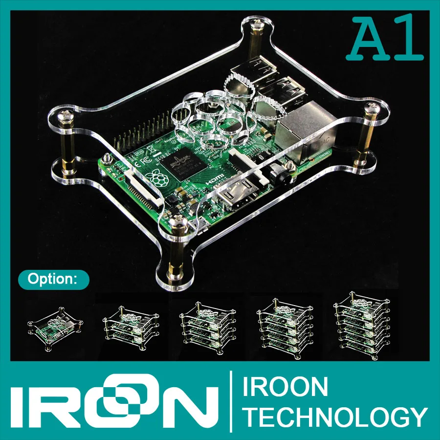 Чехол A1: Raspberry PI 4 Модель B прозрачный акриловый Футляр чехол корпус коробка для Raspberry PI 3 model B+ и PI 4B