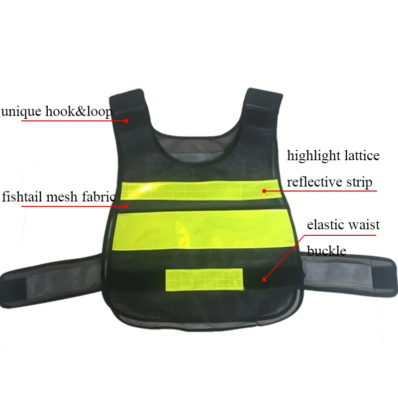 Security Visibility Reflective Vest Construction Traffic Cycling Wear Reflective Safety Clothing Motorcycle Jacket