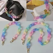 

New Colorful Woman Bag Accessory Detachable Parts Replacement Chain Candy Resin Luxury Strap Women Acrylic Shoulder Handle Chain