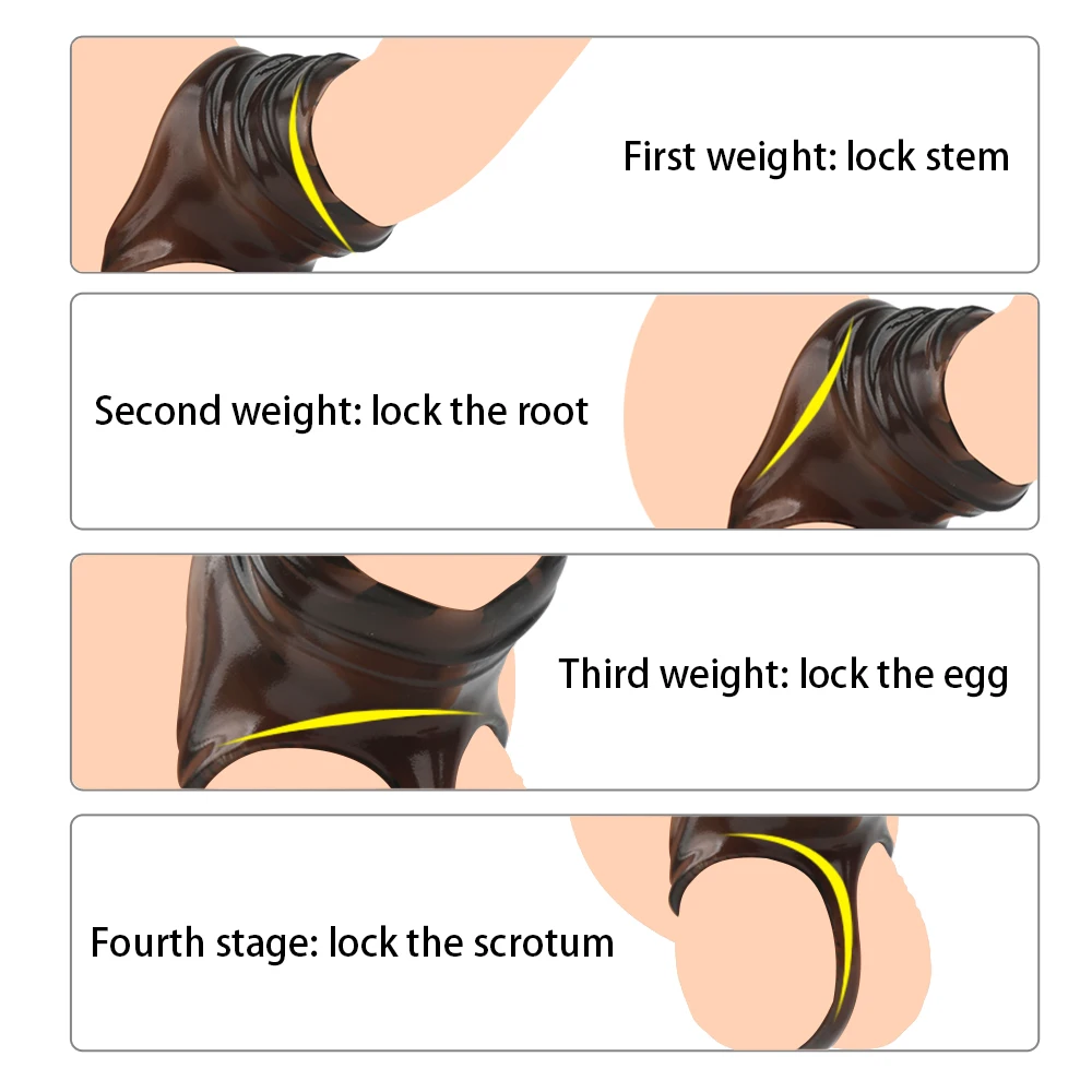 Men Delay Lock Sperm Fine Condom Threaded Enhancer Ring Penis Extender Sleeve Erection Dick Cock Ring Sex Toys For Men Intimate (5)