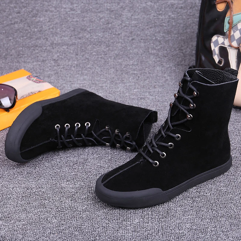 

Boots Women Zapatos De Mujer Round Toe Ladies Shoes Lace Up Botines Mujer Warm Winter Boots Solid Flat Buty Damskie