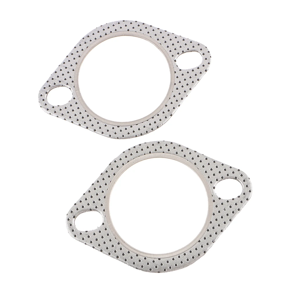

2Piece 2 Bolt/Hole Exhaust Downpipe Flange Gasket DIY Parts for Car, High Pressure Resistant