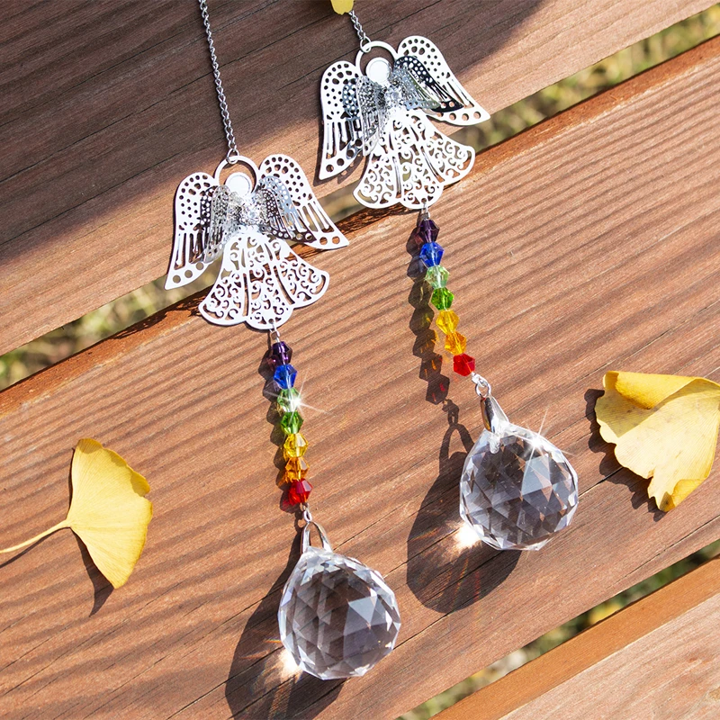 H& D упаковка из 2, чакра хрустальный шар Suncatcher Ручной Работы Радуга Висячие ангел-хранитель украшения для дома, свадьбы, растений, окна