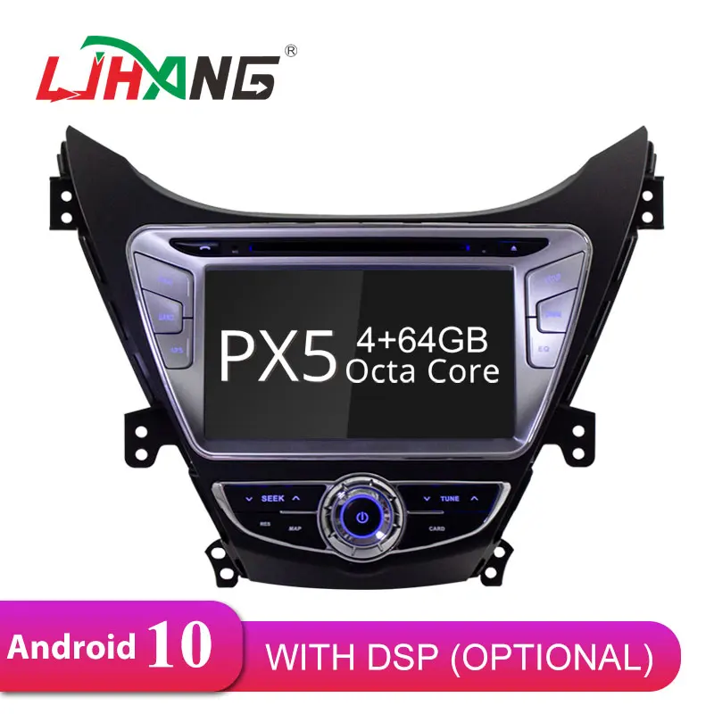 Автомобильный DVD плеер LJHANG 8 ядер Android 10 для Hyundai Elantra Avante I35 2010 2011 2012 2013 GPS