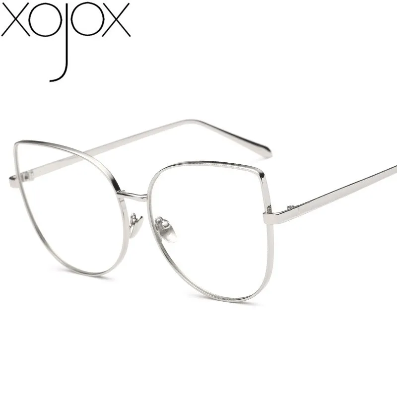 Оправа для очков XojoX женская оверсайз Модные прозрачные оптические из сплава