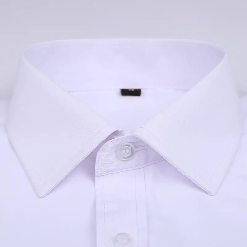 Мужская рубашка с длинным рукавом, тонкая, белая, твил, Camisas, повседневная, без железа, официальная, роскошная, Camisetas Masculinas, черная, плюс размер, рубашка