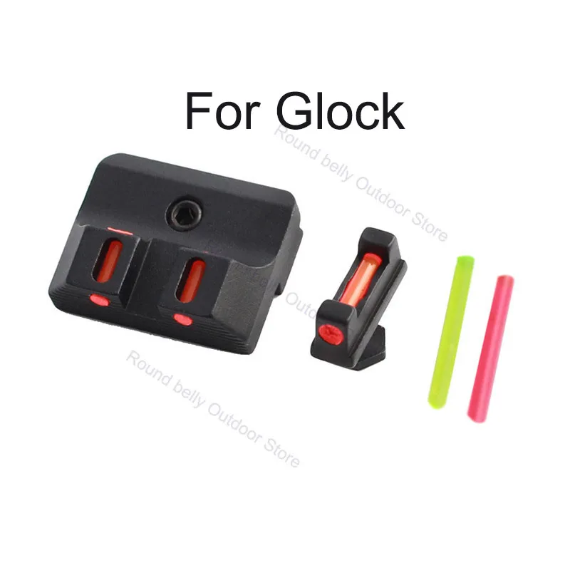 Волоконно оптический передний вид/задний боевой замок прицел v3 черный для Glock