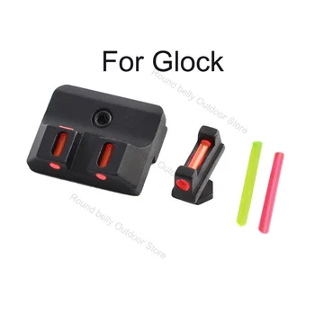 

Fiber Optic Front Sight / Rear Combat Glock Sight v3 Black for Glock standard models Tactical Hunting Excellent Metals