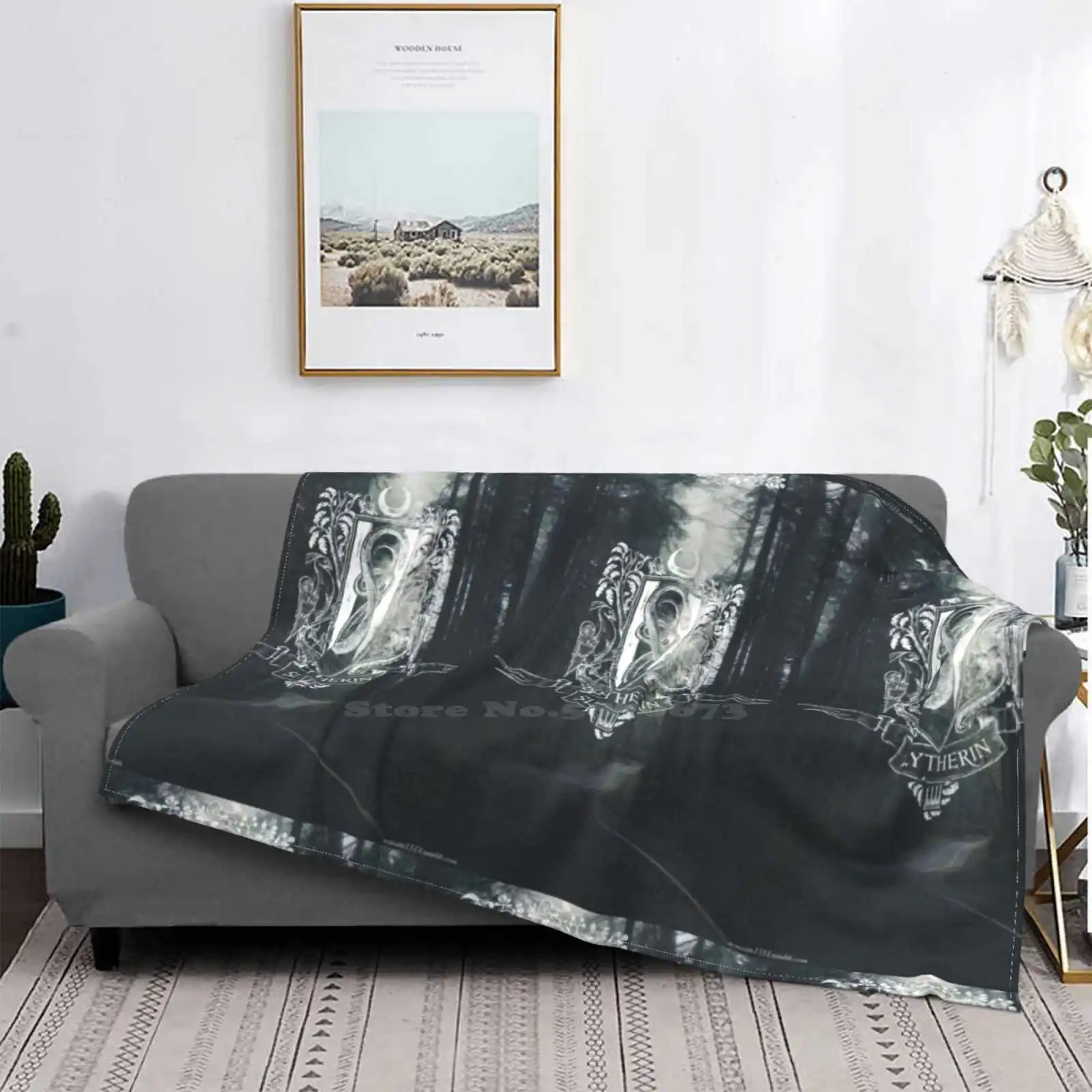 Модное мягкое теплое одеяло с рисунком Слизерина | Дом и сад