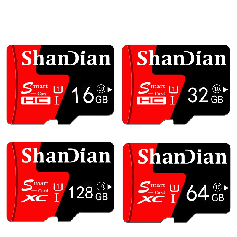 SHANDIAN карты памяти 4 ГБ 8 16 32 64 Micro sd TF карта SD ручка с бесплатным адаптером для