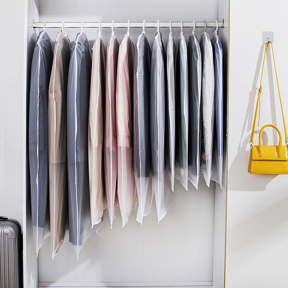Suit Coat Clothes Hanging Bag Dustproof Waterproof Home Wardrobe Storage Tool Storage Bags Clothes Suit Shirt Packing Organizer