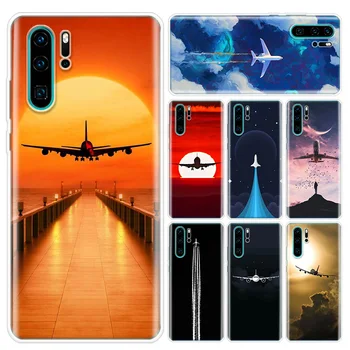 

Aircraft Airplane fly travel cloud Plane Customer Phone Case For Huawei P10 P20 P30 P20Pro P30Lite P30Pro P Smart Z Mate 10 20 1