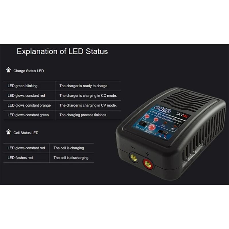 Новое зарядное устройство E430 2-4S 1A/2A/3A 200Ma Lipo зарядное устройство 100-240V зарядное устройство переменного тока