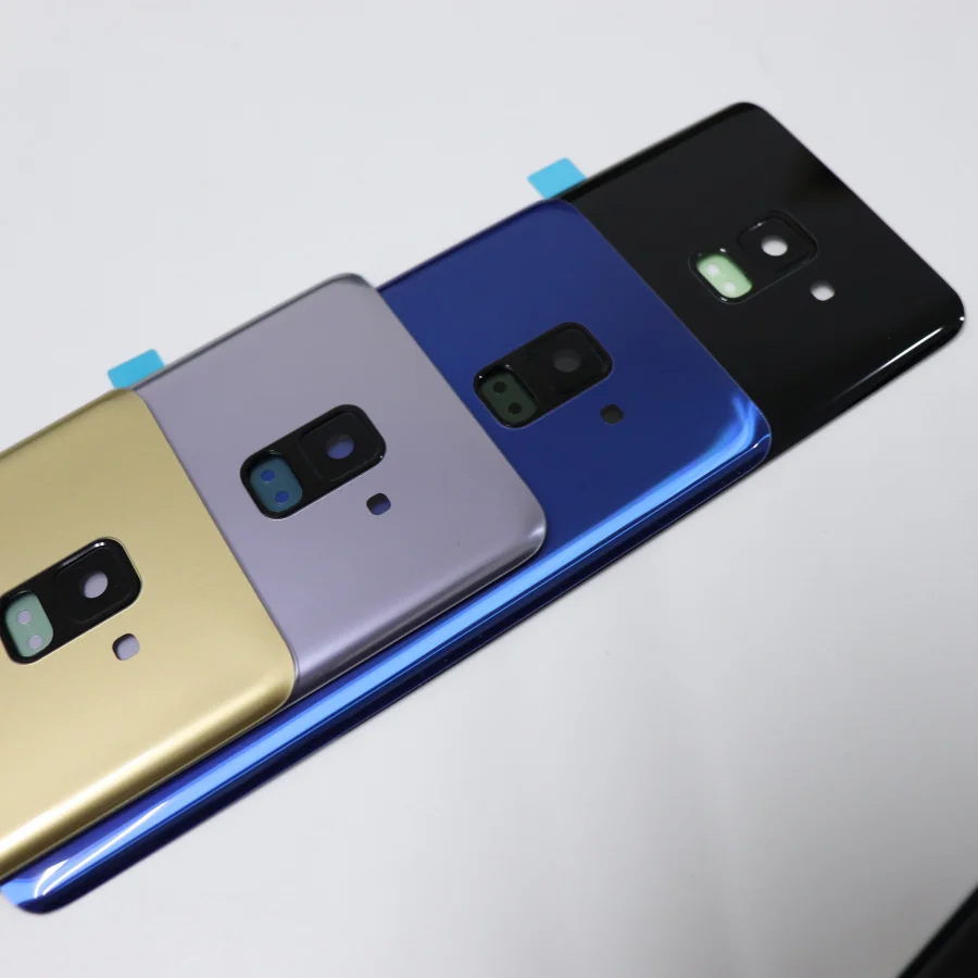 Задняя крышка батарейного отсека для samsung Galaxy A8 A530 A530F A8 Plus A730 A730F A8+ передняя стеклянная линза