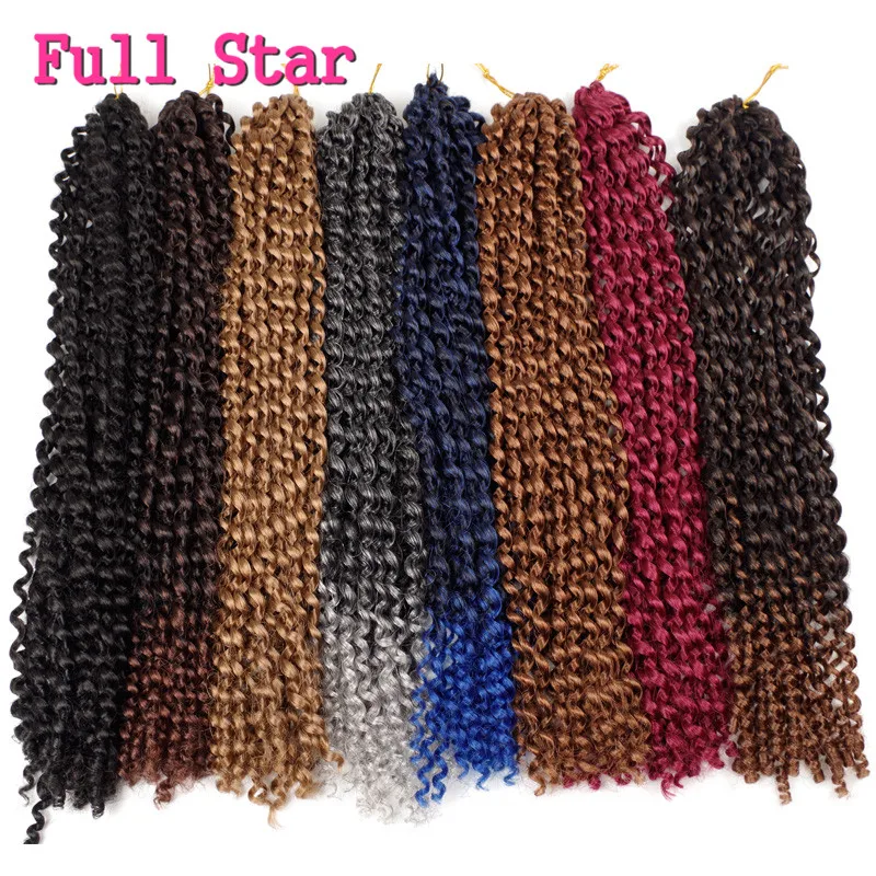 

Full Star 18inch Pre Twisted Passion Twist Synthetic Twists Crochet Hair Long Ombre Braids Crotchet Braid Fluffy Braiding Hair