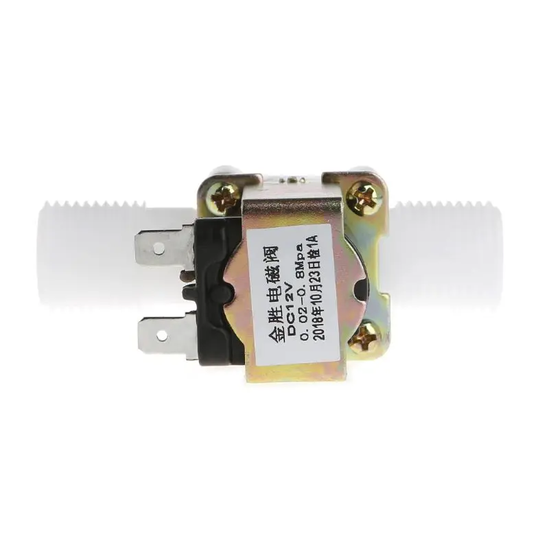 New 12V Electric Solenoid Valve Magnetic DC N/C Water Air Inlet Flow Switch 1/2"