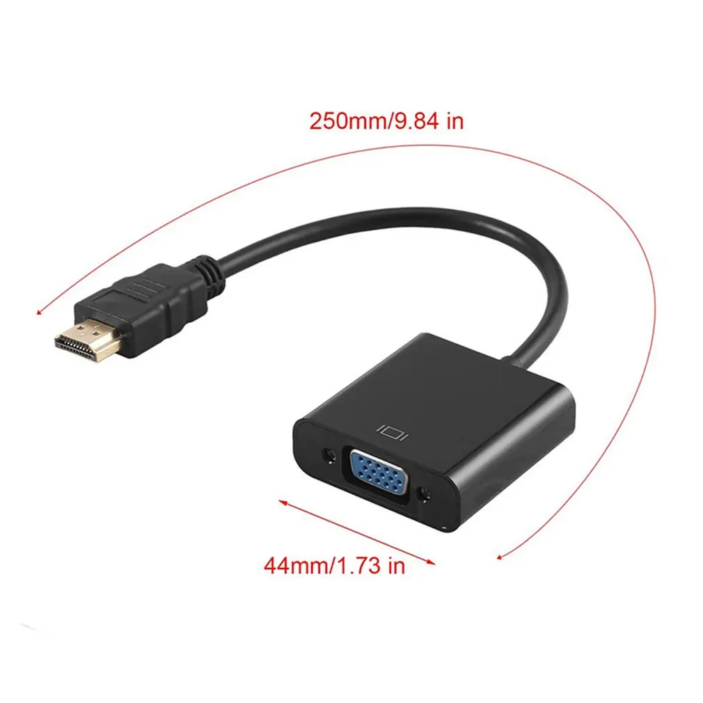 Изысканно разработанный прочный 1080P HDMI мужчина к VGA Женский видео конвертер Кабель-адаптер для ПК DVD HDTV AT