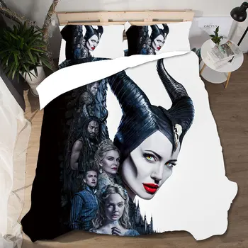 

DIY Maleficent Bedding Set King Size 3D Printing Bedding Sets Duvet Cover Bed Sheets Pillowcases Bed Linen Home Textile