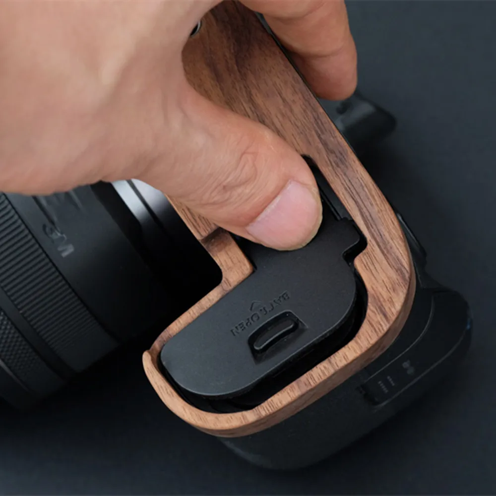 Hand Made Wooden Wood Hand Grip Base Plate Bracket For Canon EOS R