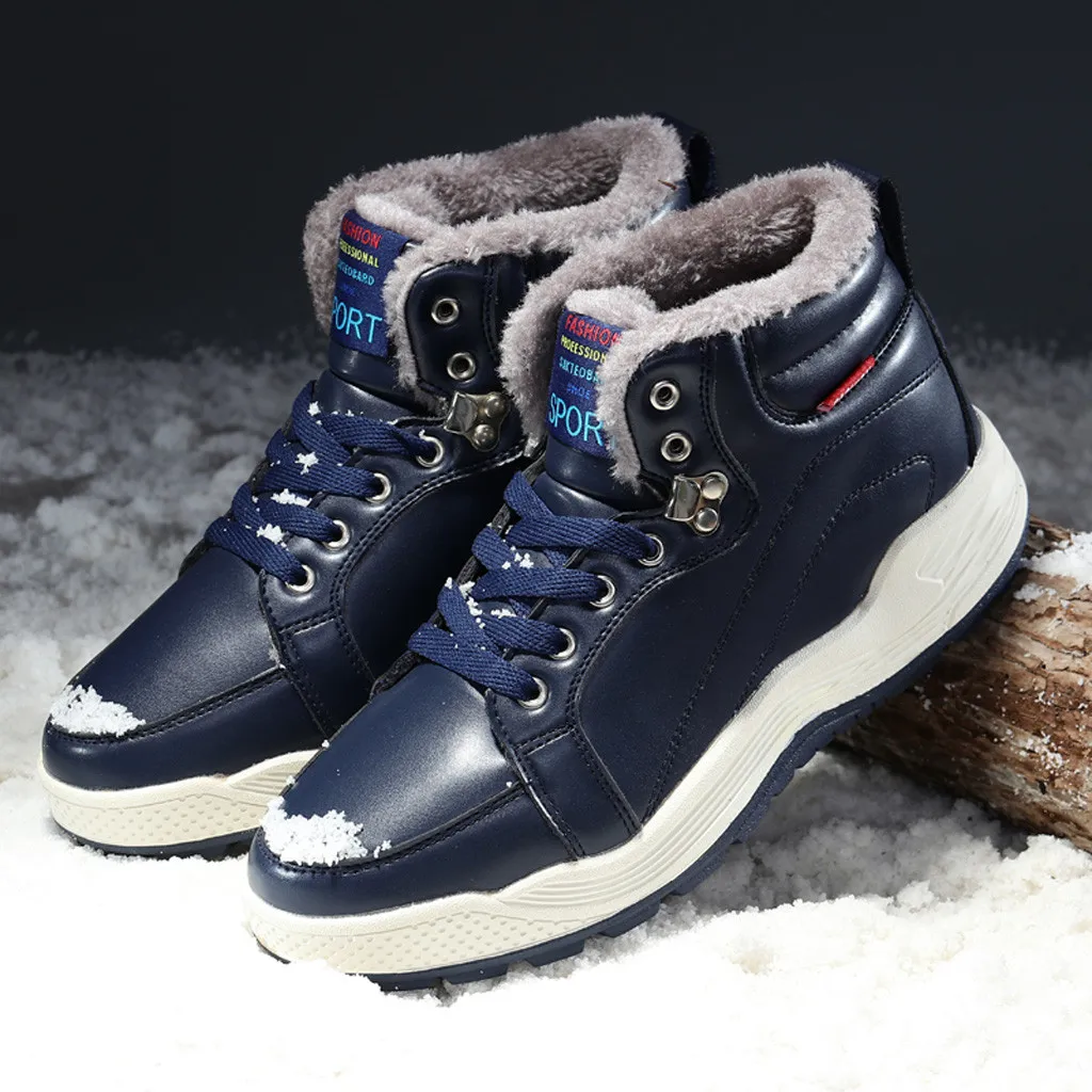 Shoes For Men Casual Boots Plus Velvet Warm Cotton Waterproof Comfortable Boot Snow Boots Men