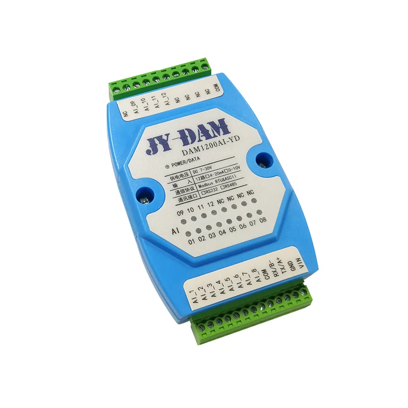 DAM1200AIYD 12-way 0-5V 0-10V 4-20MA аналоговый модуль сбора MODBUS232/485