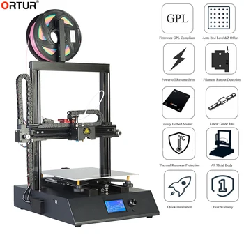 

Newest Ortur4 V1 V2 3D Printer With Stable Power High Speed Linear Guide Rail Structure With Power Off Resume Print 260*310*305