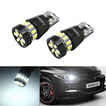 

2X T10 W5W 168 194 SMD Error Free Parking Light Bulbs Clearance Lights For renault megane 2 duster logan clio laguna 2 Koleos