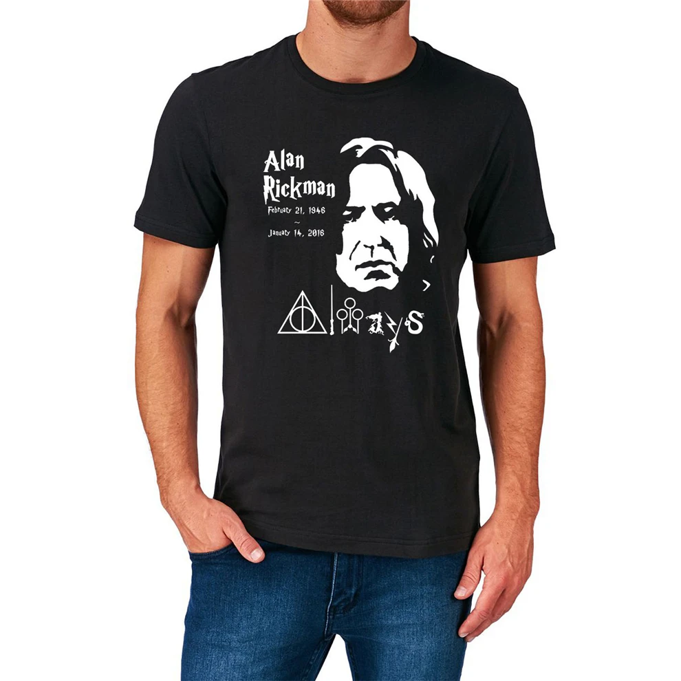 Alan Rickman футболка фильм актер дань S-3Xl хип-хоп Футболка | Мужская одежда