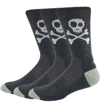

3 Pairs Men's Skull Wool Blend Motorcycle Cycling Socks Pack