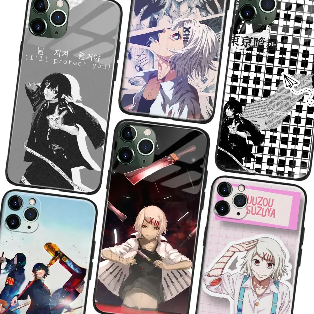 Juuzou Suzuya Tokyo Ghoul Tempered Glass Soft Silicone Phone Case For iPhone 7 8 Plus X Xr Xs 11 Pro 12 13 Mini Max Cover Shell | Мобильные