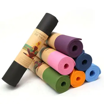 

4mm TPE Mat Eco Yoga Non Slip Friendly Workout Mat Anti-Tear Exercise Large Extra Thick Pad Yoga Mat For Women Indoor