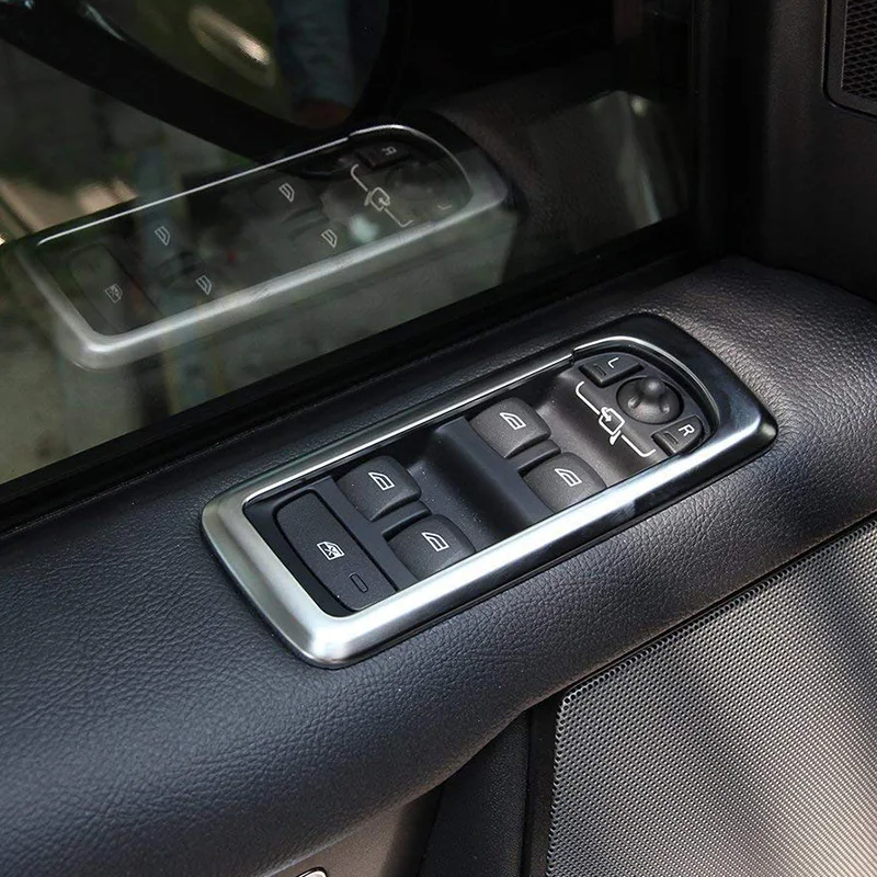 Chrome Car Door Window Switch Lift Button Cover Trim Frame for for Land Rover Discovery 4 LR4 Range Rover Sport L320 Accessories