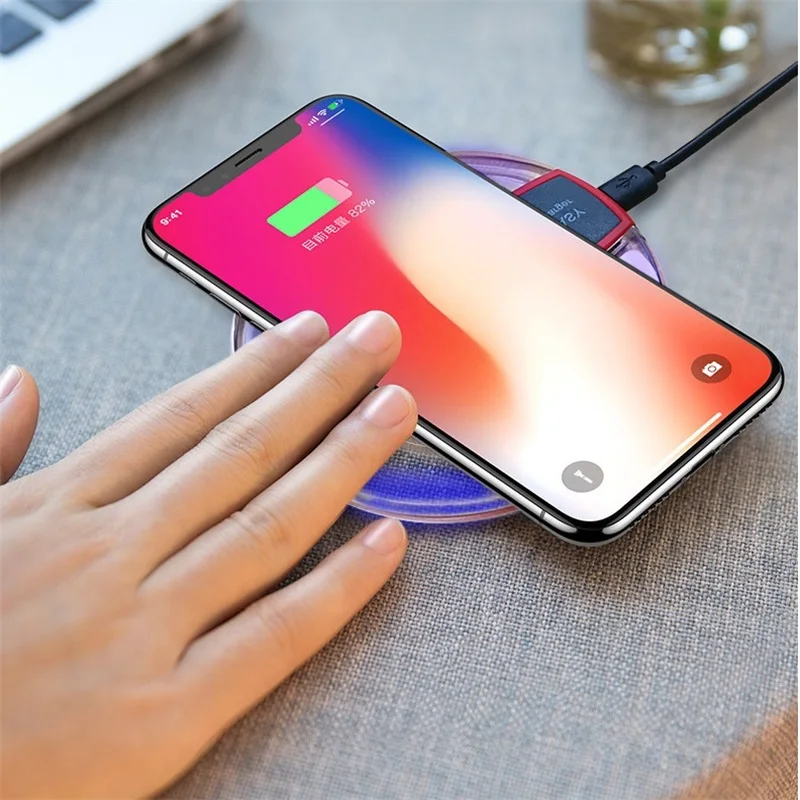 

High quality Qi wireless charger fast charging for Samsung S6 S7 S8 P huawei iphone X 8 Fantasy fast delivery retail packaging