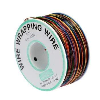 

New 250M 8-Wire Colored Insulated 30-1000 30AWG Wire Wrapping Cable Wrap Reel