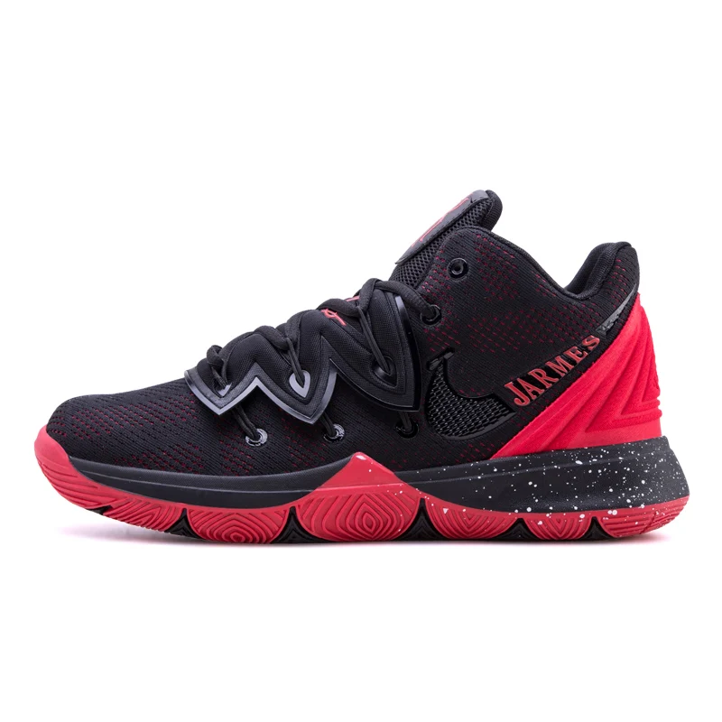 Basketball Shoes men kyrie 5 Couple lebron sneakers women bambas hombre baskets femme sports shoes No-slip jordans for men - Цвет: black red
