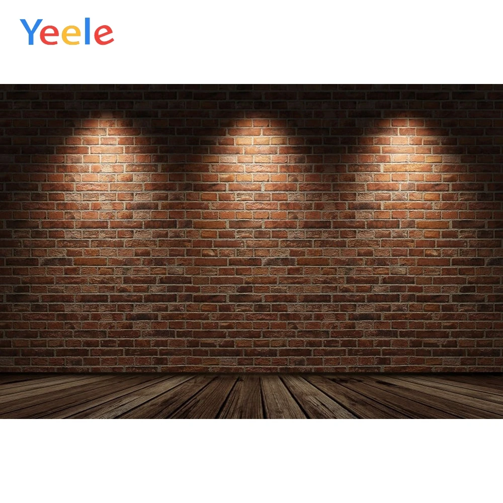 Виниловый фон для вечерние съемки новорожденных с изображением кирпичной стены |