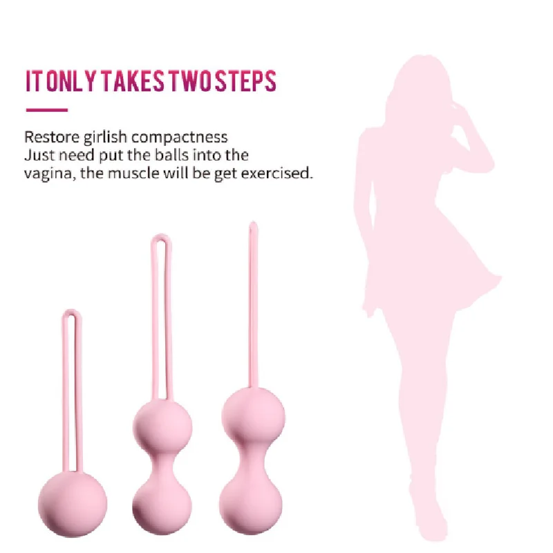 Kegel Balls Medical Silicone Exercise Tightening Device Safe Ben Wa Ball Women Vaginal massager Adult toy No Vibrator kegel balls