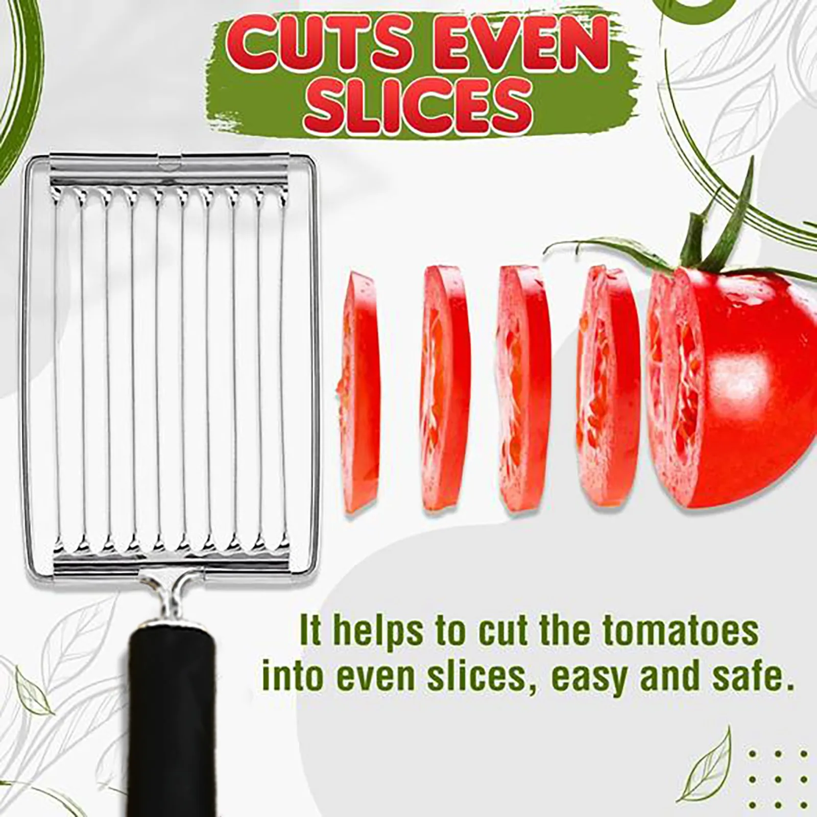 Household Easy Safe Tomato Slicers Stainless Steel Luncheon Meat Cutter