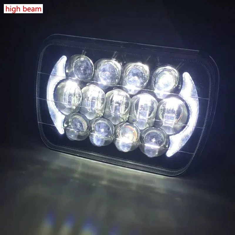 NIC-LIGHT Авто квадратная светодиодная фара 7X" 5X7" для Jeep 105w 7x6 дюймов прямоугольная внедорожная фара DRL Для Jeep Cherokee GMC