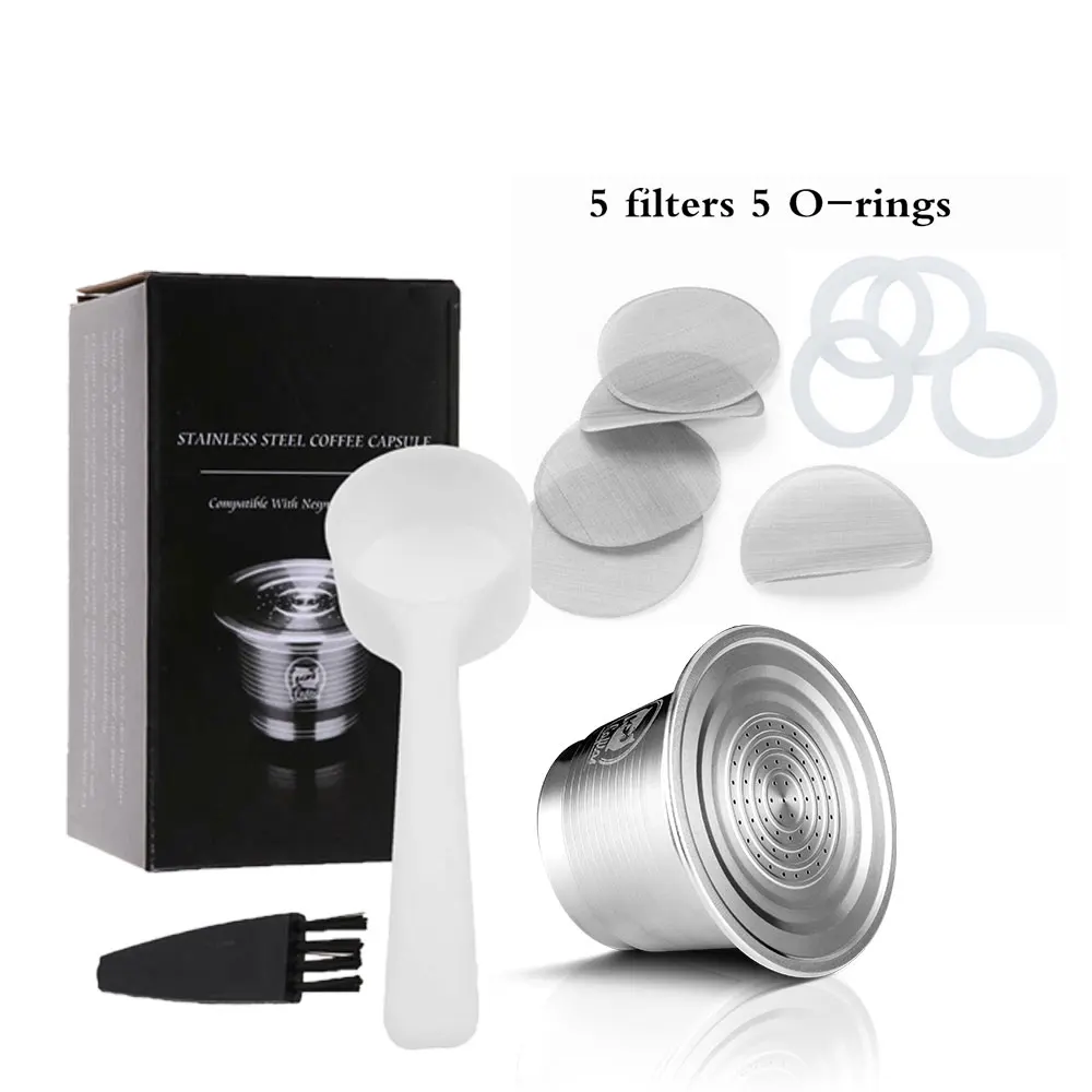 ICafilas многоразовые кофейные капсулы Nespresso из нержавеющей стали, многоразовые пустые кофейные фильтры для эспрессо-машины - Цвет: AS PICTURE