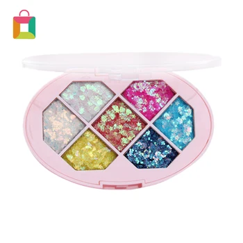 

7 Colors Sequins Eyeshadow Palette DIY Shimmer Facial Body Decoration Sequins BB2
