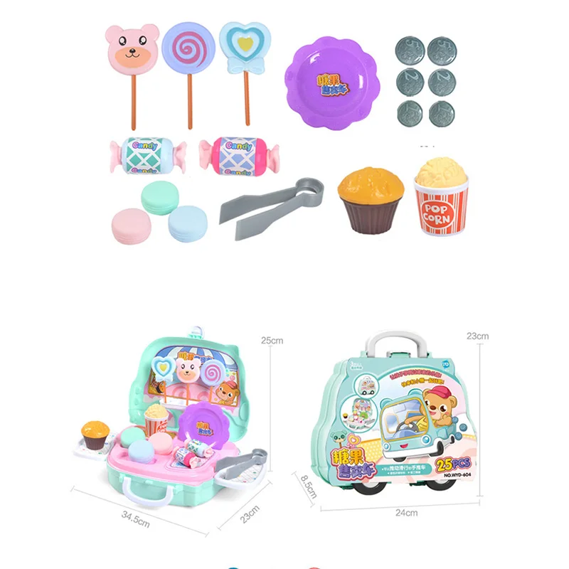 Play Operating Kit for Kids Kitchenware Set Roleplay Toddler Playhouse Game Food Truck S7JN