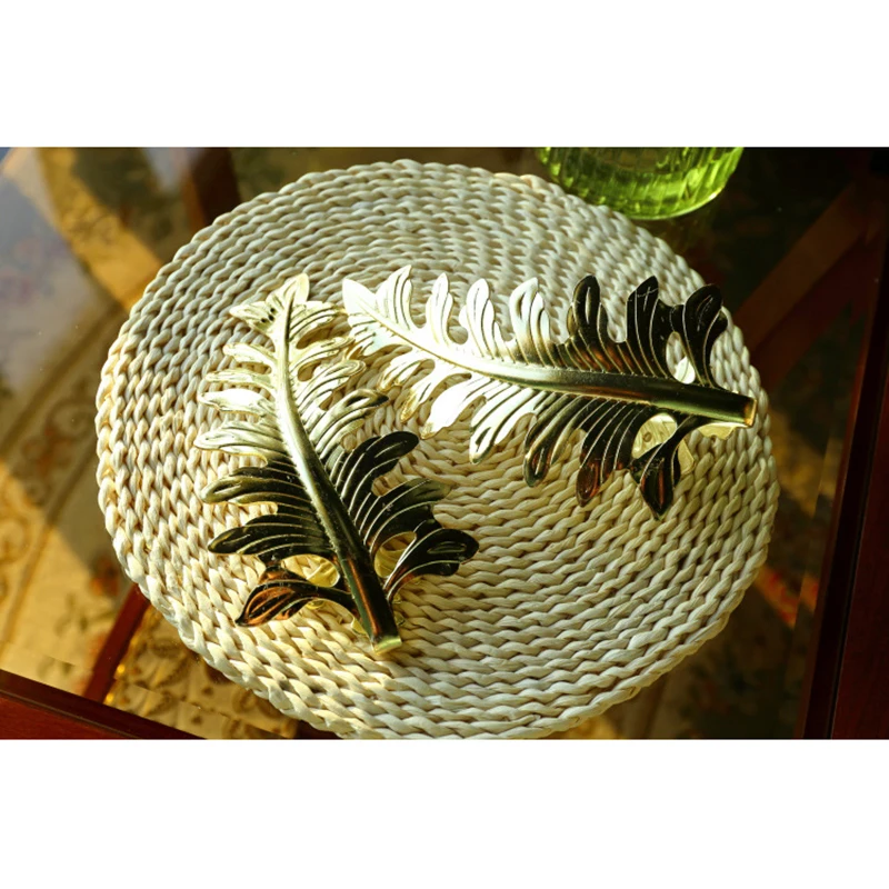 

2pcs Big Leaf Curtain Tie Back Hold Backs Holder Brass Tassel Hooks Gold Bronze beautiful for the bedroom and living room