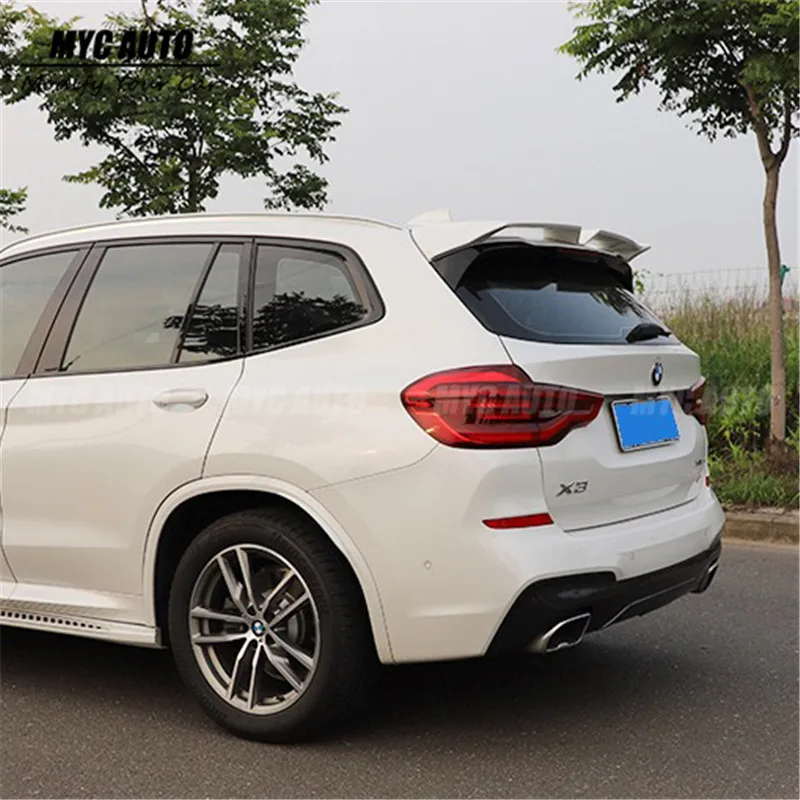 Спойлер X3 G01 для BMW 2018 2019 + спойлер на крышу углеволоконный внешний и белый задний