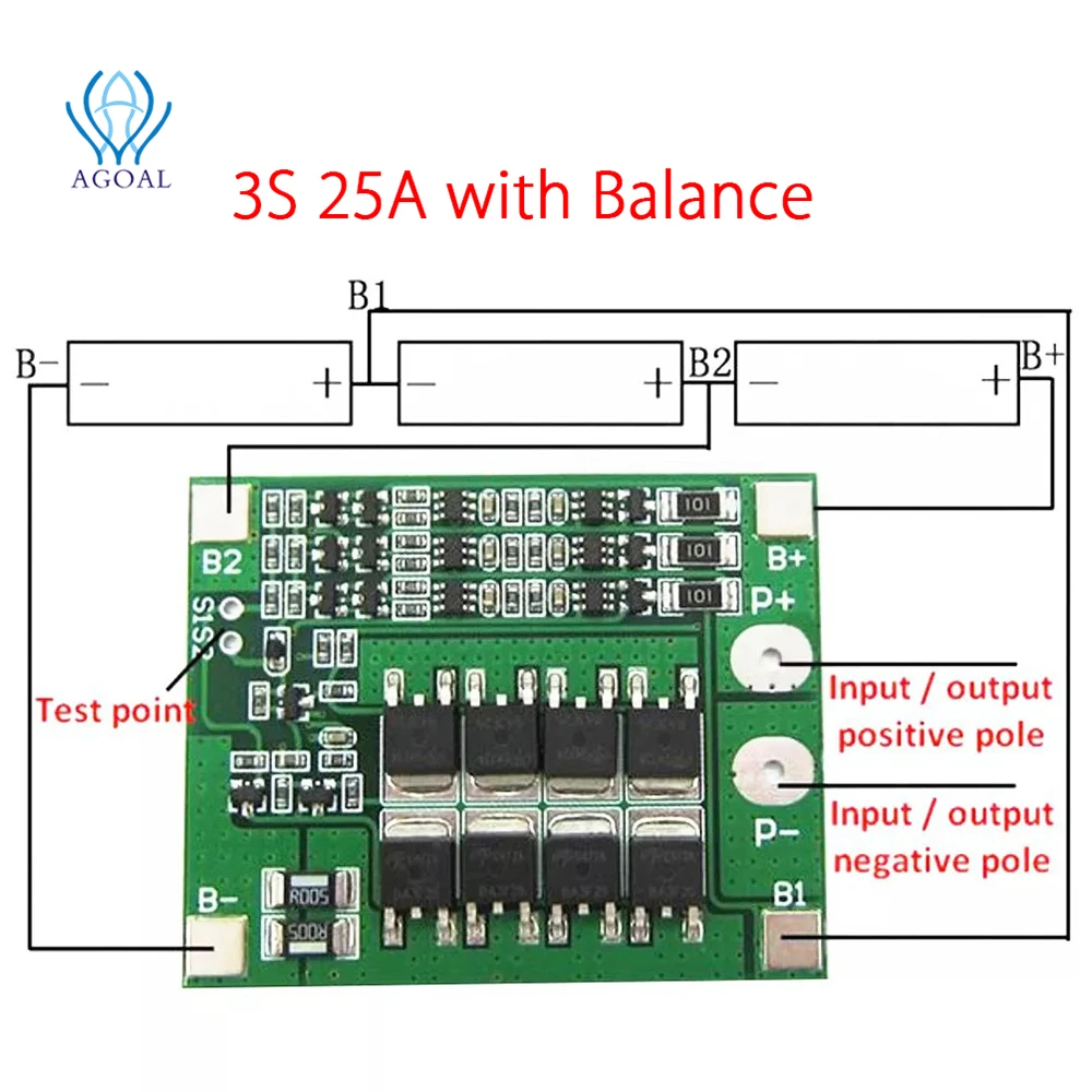 3S 4S 25A 40A 18650 Защитная плата литиевой батареи 11 1 В 12 6 в 14 8 16 с высоким током и