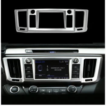 

For Toyota RAV4 2016 2017 Centre Control Panel Console Navigation Frame Cover Trim Decoration ABS Chrome Sticker Car Accessories